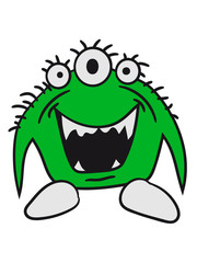 Green Funny Little Monster