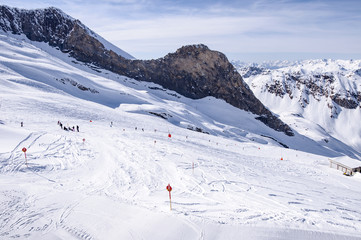 Ski piste on Hintertux glacier