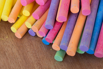 pile of colorful chalks - Powered by Adobe