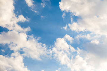 Beautiful sky with white clouds