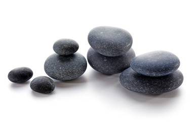 Fototapeta na wymiar Spa stones isolated on white