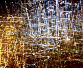 Abstract light lines on black background