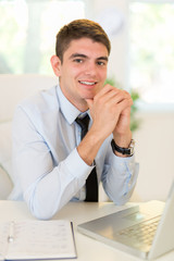Naklejka premium Businessman In Office