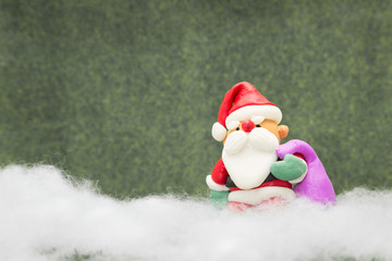 Santa Claus sculpted from clay