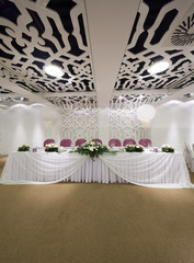 elegant table set for wedding or event 