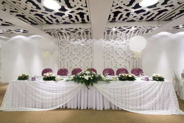 elegant table set for wedding or event 