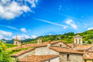 Obraz premium red roofs of the village