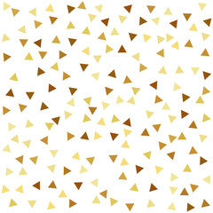 Golden seamless pattern with triangles