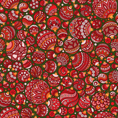 Seamless Christmas background with christmas balls
