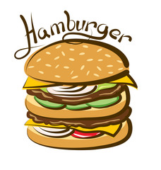 Vector Big Hamburger