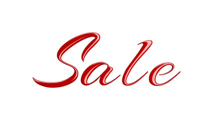 Obraz premium Sale 3d text on a white background