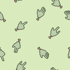 Halloween holidays and zombie theme seamlessvector pattern