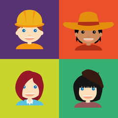 Abstract Profession Avatars