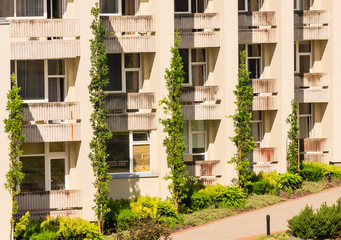 A fragment of a multistory building. Background