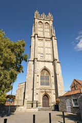 Fototapeta na wymiar Church of St John the Baptist, Glastonbury, Somerset, England