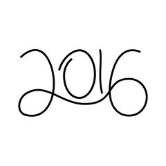Happy new year 2016 text design