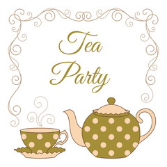 Tea party card