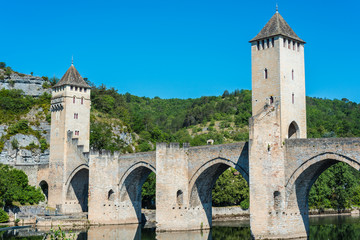 Pont Valentre in Cahors, France.