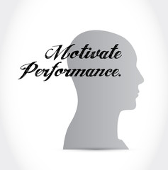Motivate Performance thinking brain sign concept