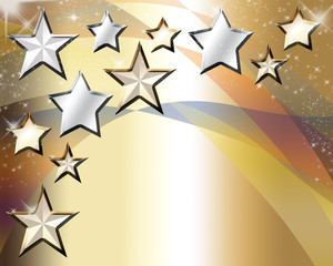 Christmas card with stars