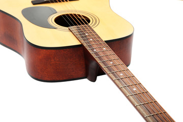 Naklejka premium Guitar isolated on white