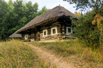 old straw-roof house
