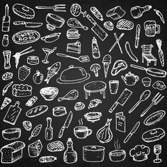 Set of restaurant icons.