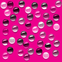 set of colorful shiny balls, bulonok, gems, beads, isolated vector background