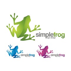 Obraz premium Simple Frog Creative Logo Design