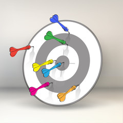 target and dart vector