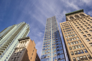 Fototapeta na wymiar Skyscrapers at Fifth Avenue in New York City