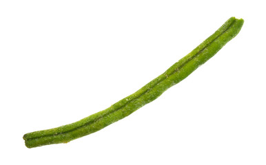 Dried green bean on a white background