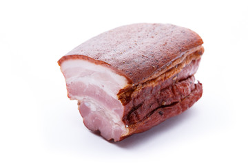 Smoked meat, isolated on a white background