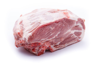 Fresh raw meat isolated on white background
