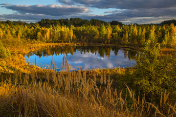 Evening in Braslau lakes national park, Belarus