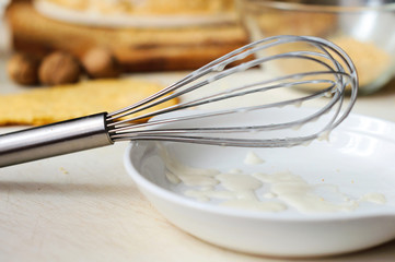 Whisk with sweet cream
