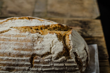 Home-baked sourdough bread