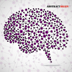 Abstract brain human. Molecular structure. Vector illustration. Eps 10