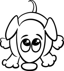 cute dog cartoon coloring book