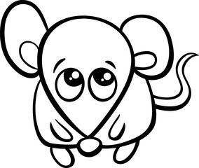 cute mouse cartoon coloring book