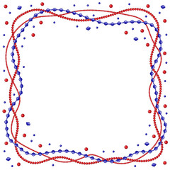 Christmas color beads garland frame