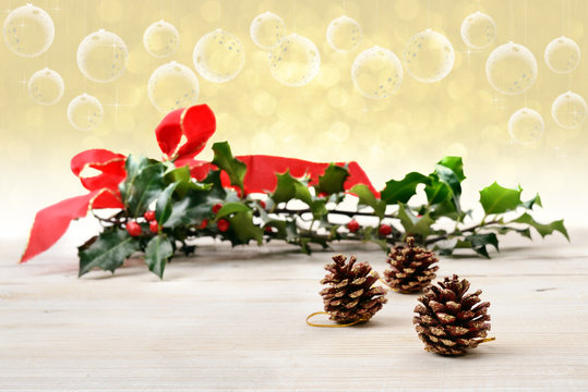 Pigne e decori di Natale