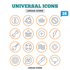 Fototapeta premium Universal icon. Information, shopping and shower