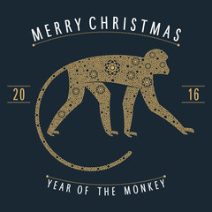 ornament golden monkey 