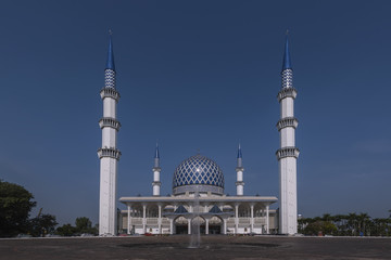 View of Sultan Salahuddin Abdul Aziz Shah mosque during morning. It is located in Shah Alam...