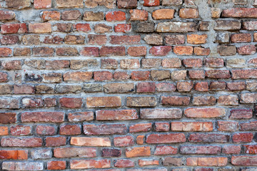orange old brick wall