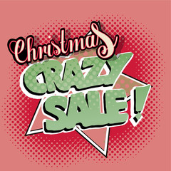 Christmas sale illustration over texture color background