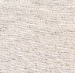 Linen knitted pattern. Fabric texture background 