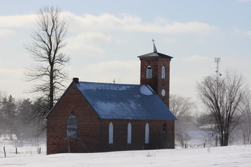 Abandoned Church in Winter