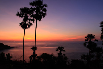 seascape sunset seaside Thailand.